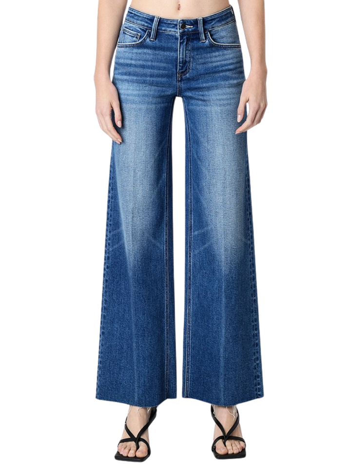 Denim Daily Mid Rise Wide Bottom Jeans