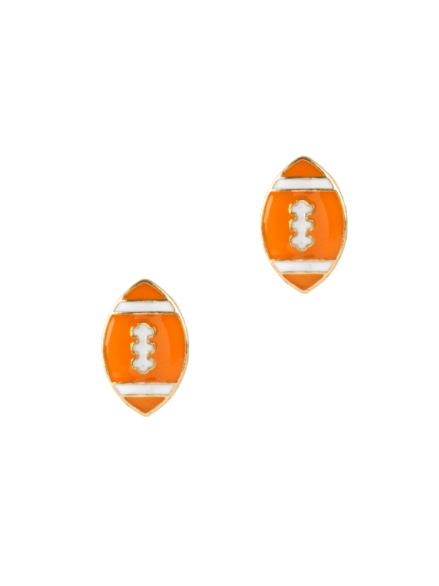 Epoxy Football Earring