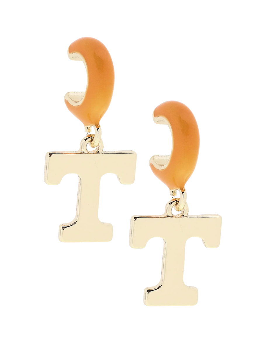 Tennessee Vols Logo Huggie Hoop Earrings