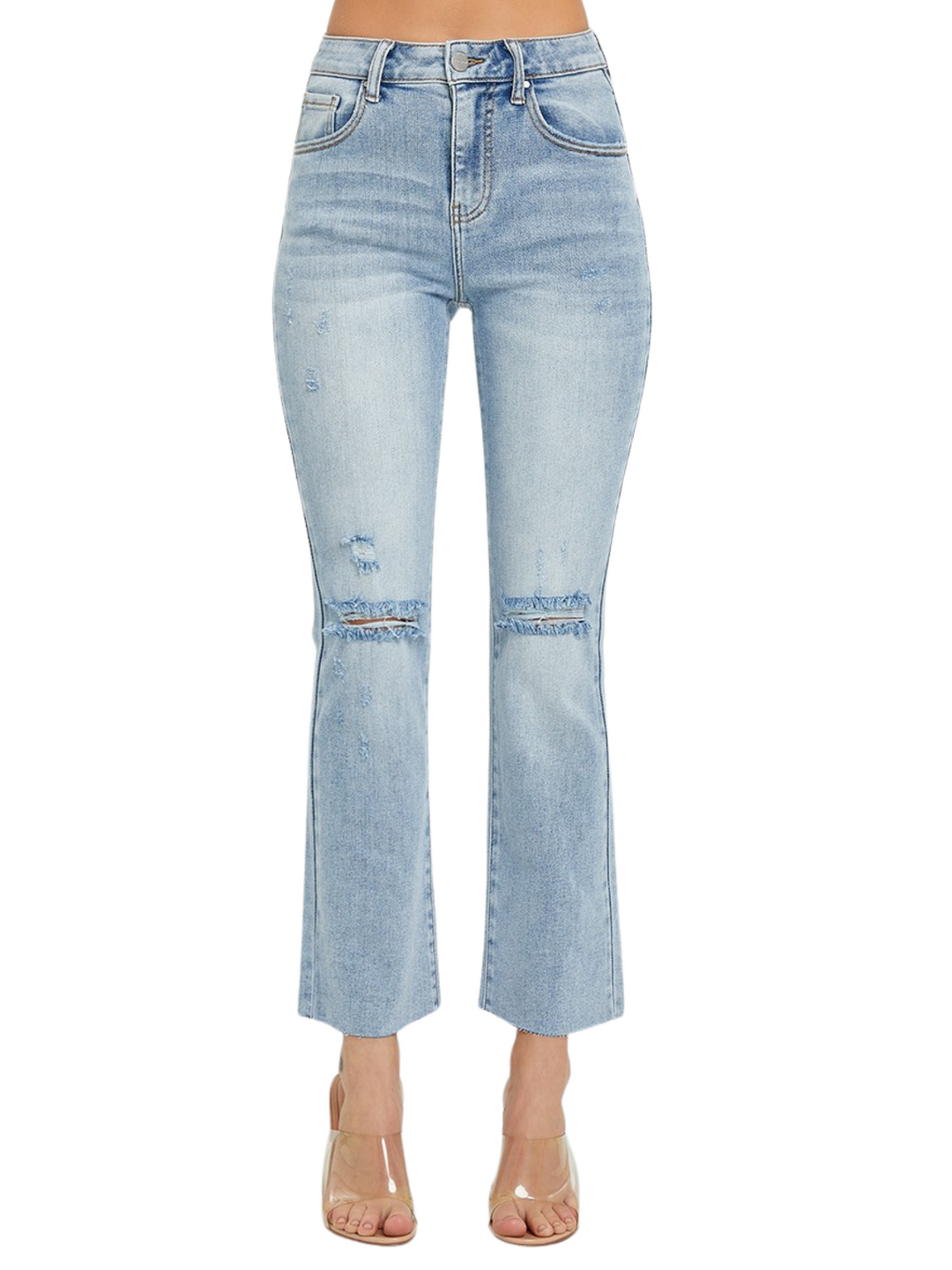 Retro Chic Crop Straight Jeans