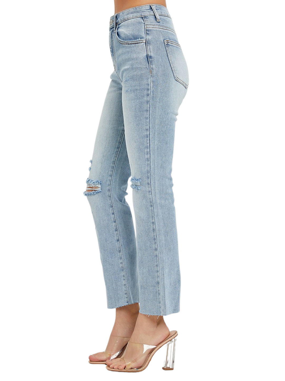 Retro Chic Crop Straight Jeans