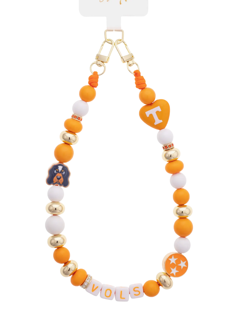 Tennessee Vols Beaded Cellphone Wristlet