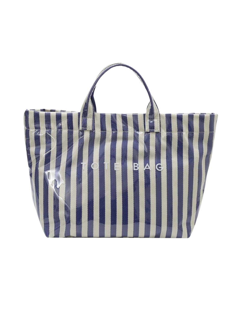 PVC Stripe Tote Bag