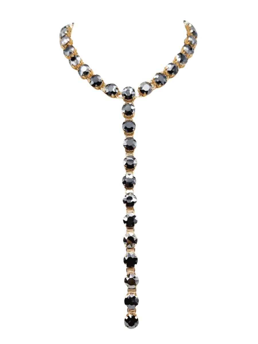 Crystal Y Shape Drop Necklace