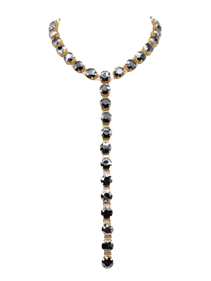 Crystal Y Shape Drop Necklace