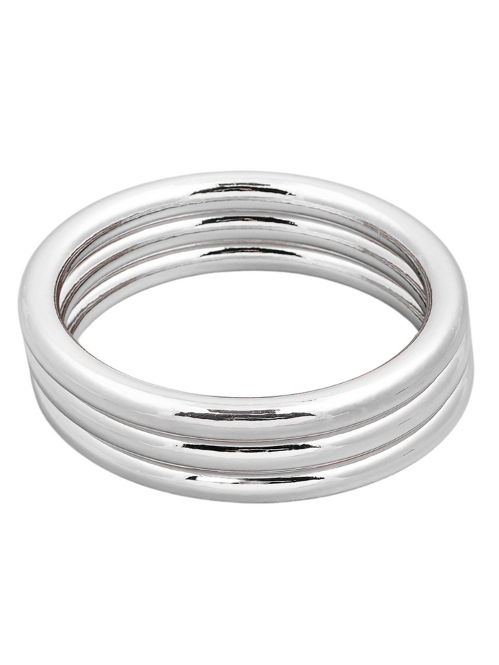 Metallic Triple Bangle Bracelet