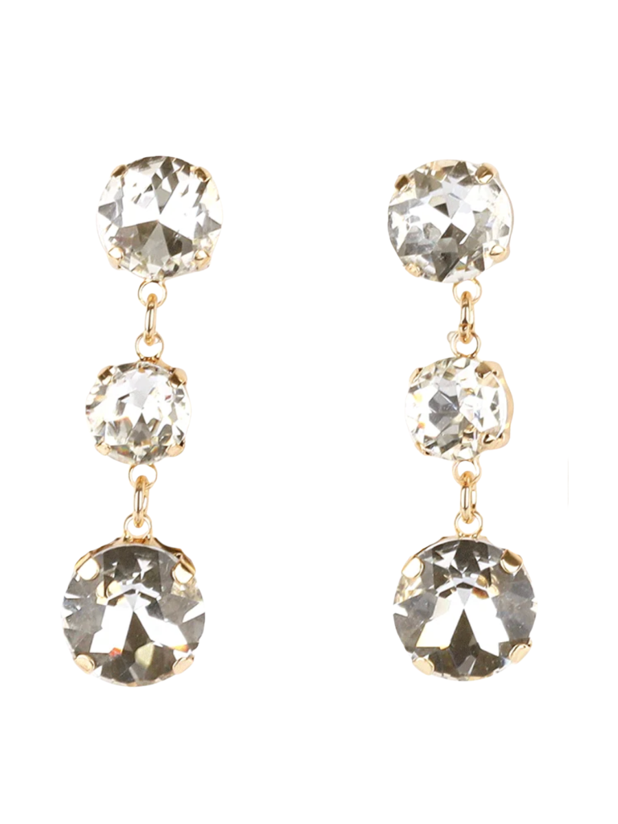 Rhinestone Drop Post Earring