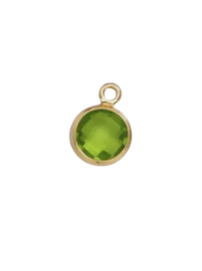 Round Birthstone Charm