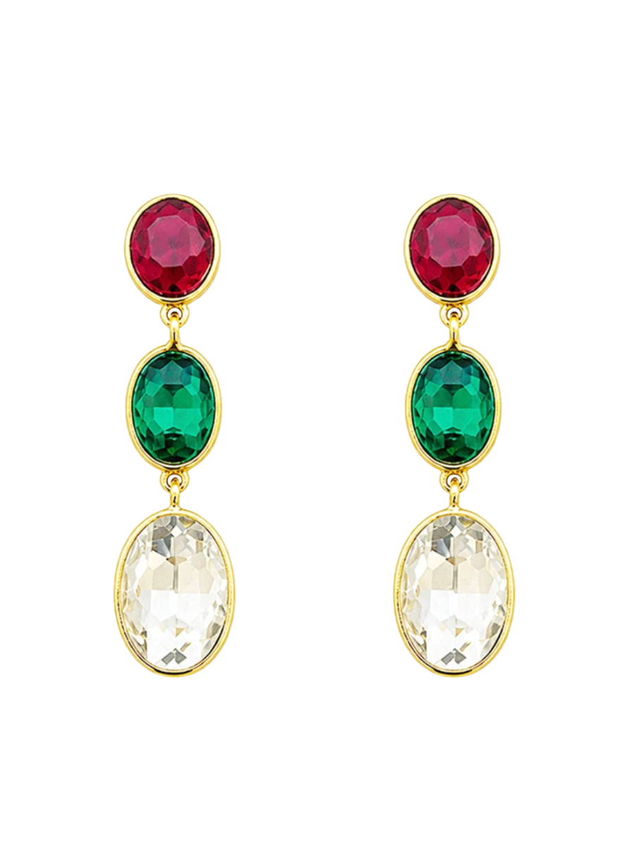 Tis the Season Rhinestone Drop Earrings
