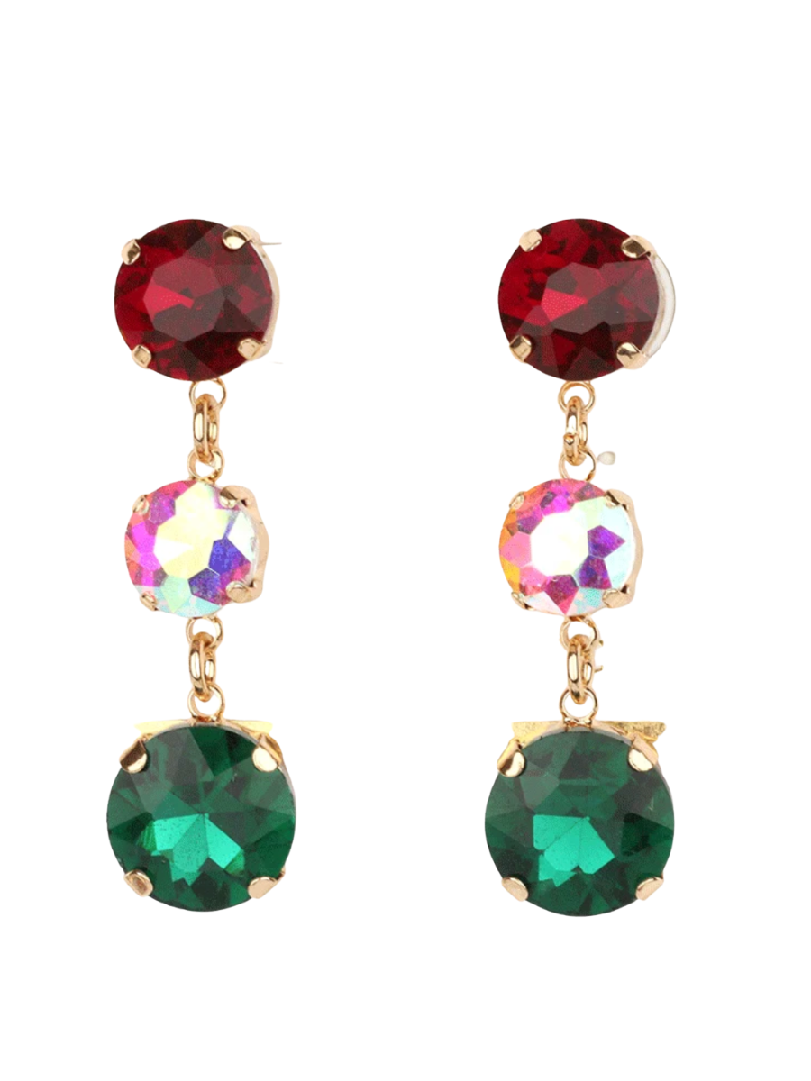 Rhinestone Drop Post Earring