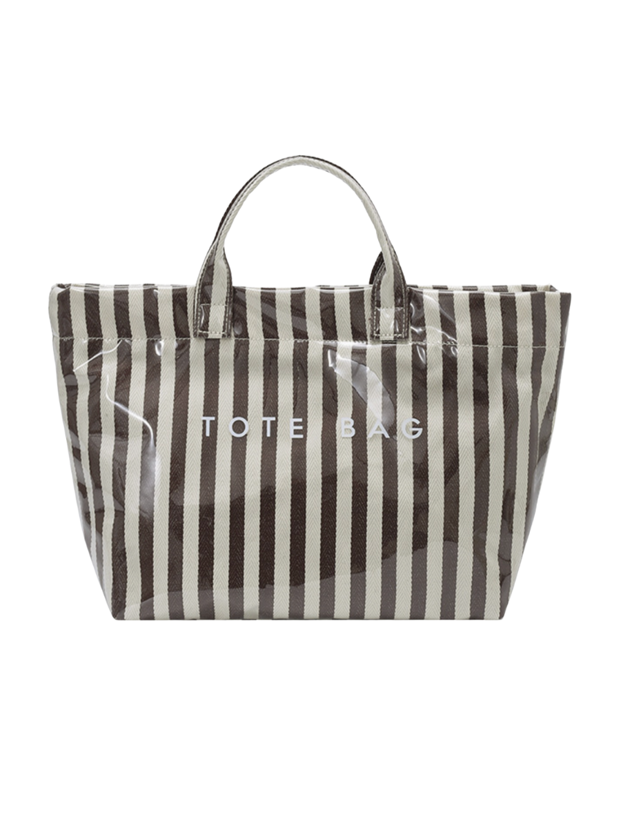 PVC Stripe Tote Bag