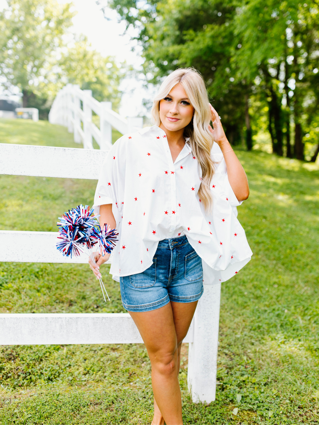 Starstruck Button Down Top