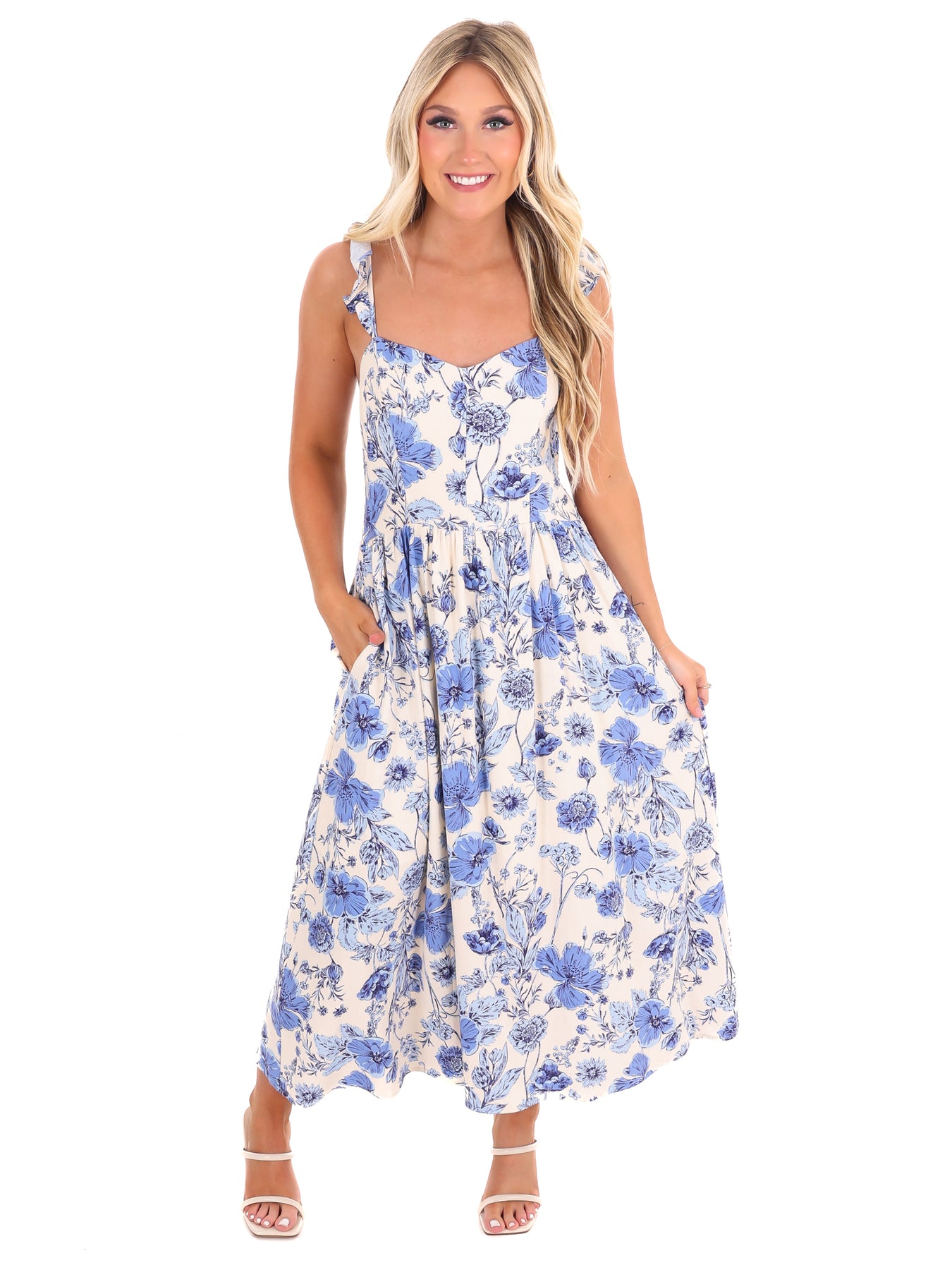 Southern Accent Floral Midi Dress Josie's Boutique Southern Accent Floral Midi Dress Josie's Boutique