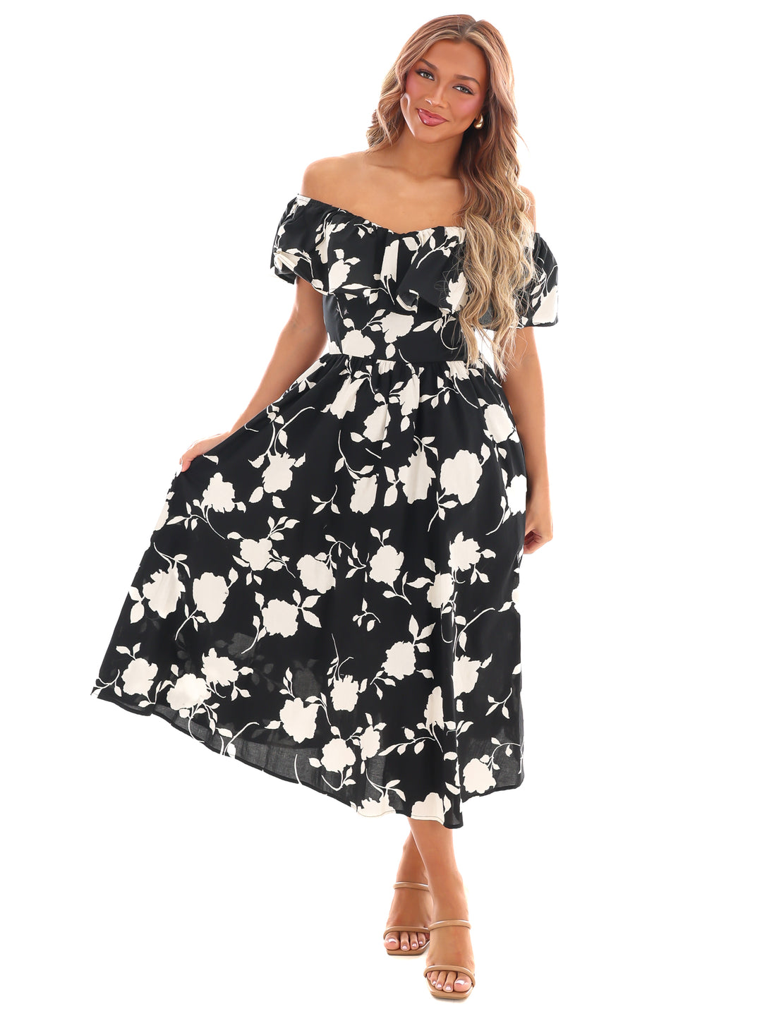 Savor the Moment Floral Midi Dress