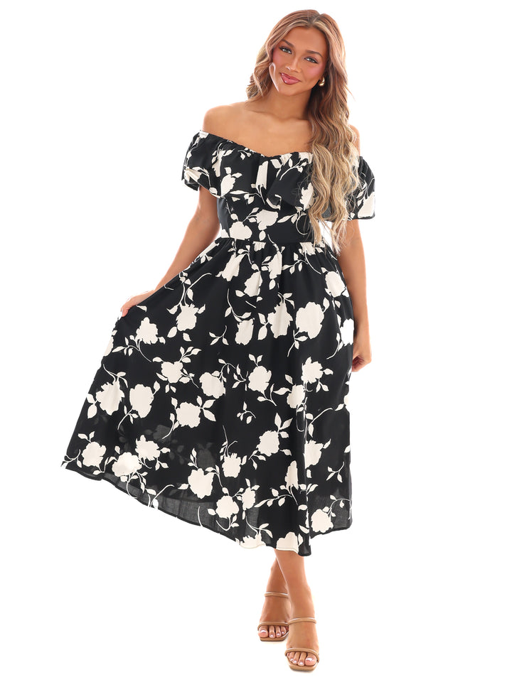Savor the Moment Floral Midi Dress