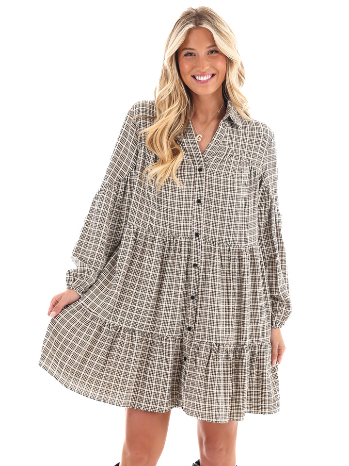 Thoughts of You Plaid Mini Dress