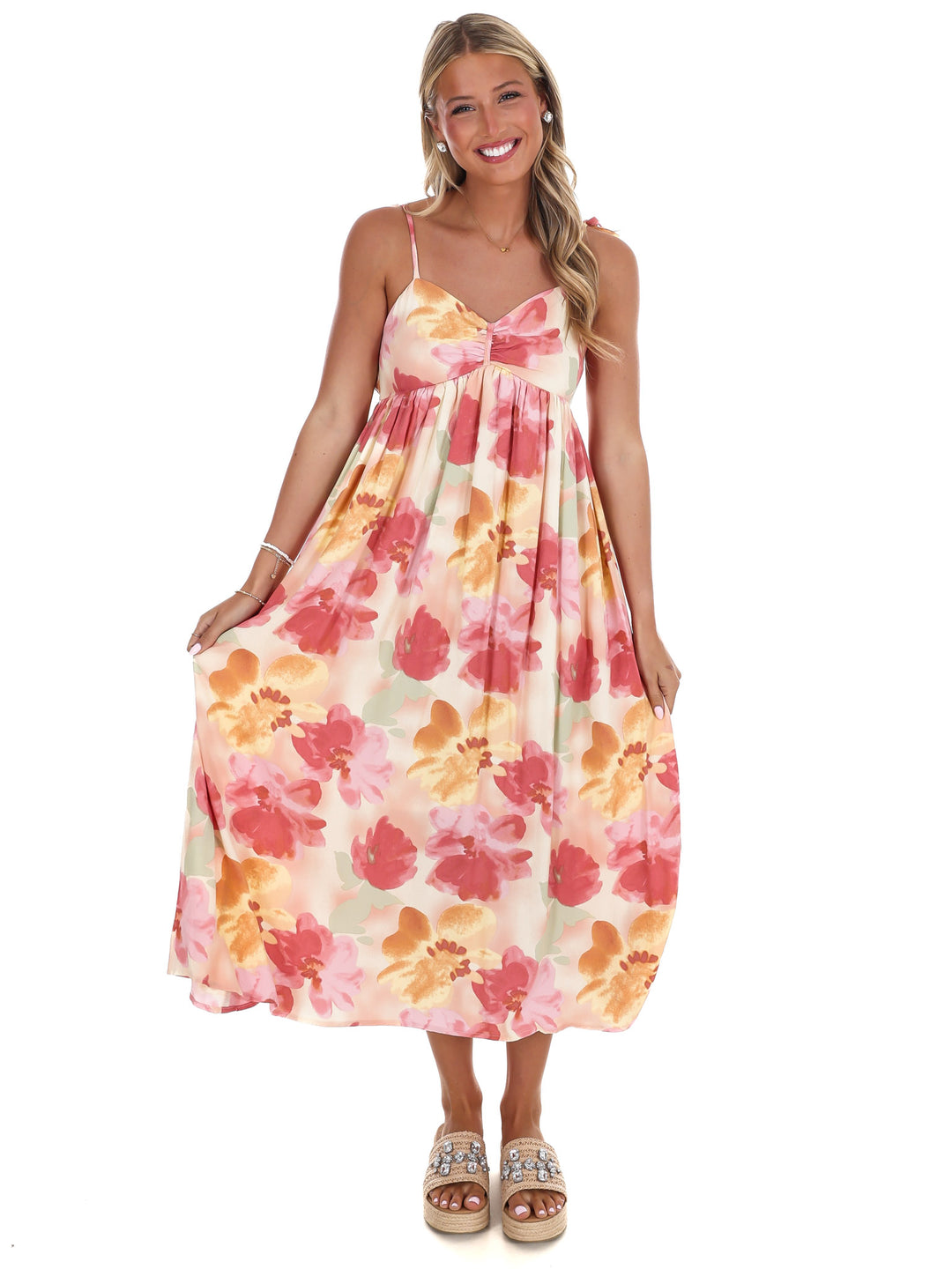 Into the Garden Floral Midi Dress