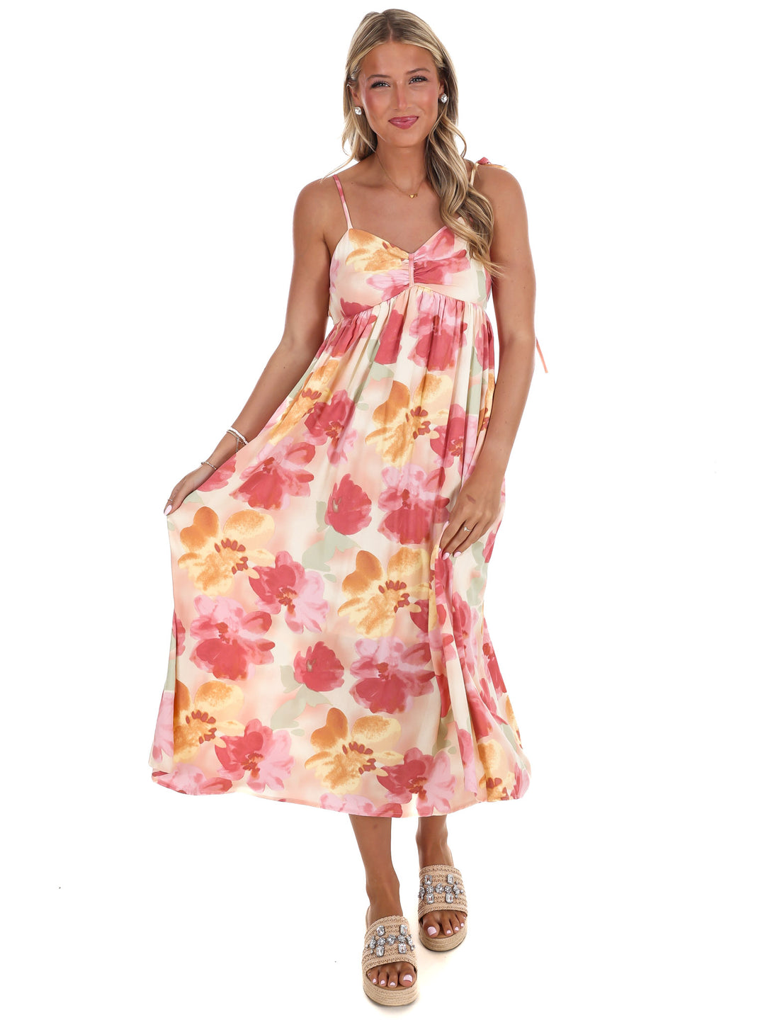 Into the Garden Floral Midi Dress