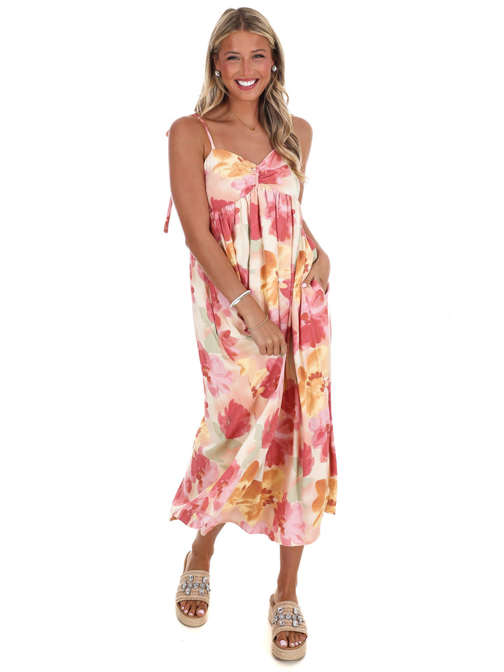 Into the Garden Floral Midi Dress