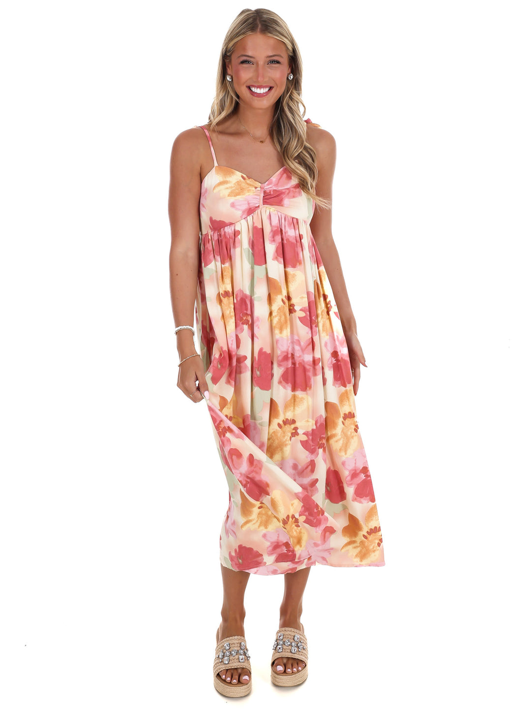 Into the Garden Floral Midi Dress