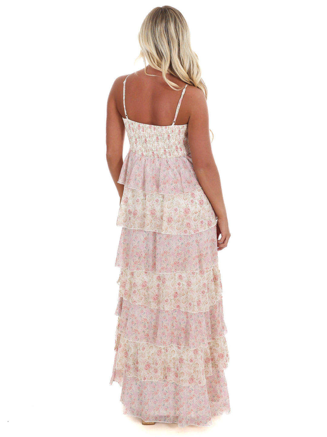 Simply Romantic Floral Tiered Maxi Dress