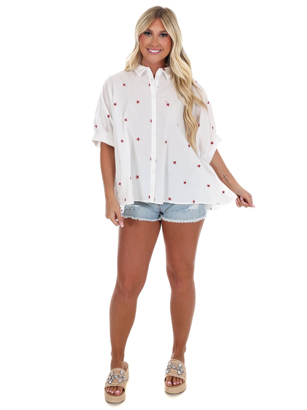 Freedom Threads Oversized Star Top