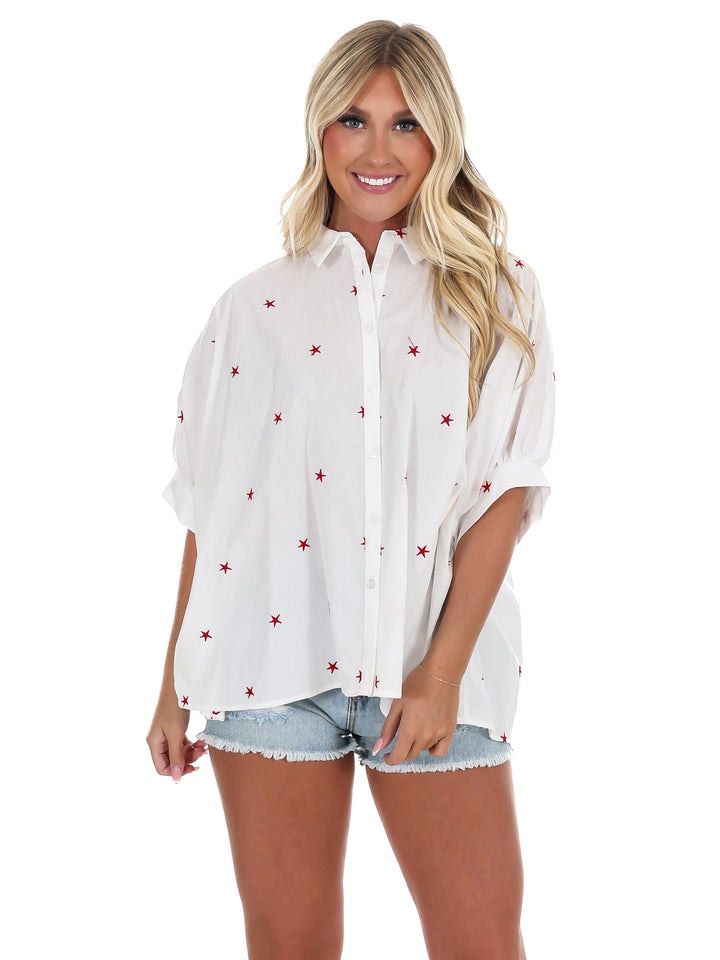 Freedom Threads Oversized Star Top