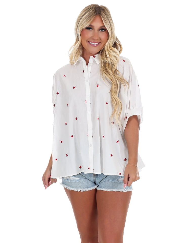 Freedom Threads Oversized Star Top