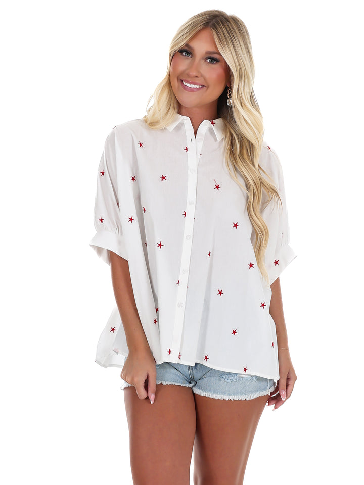 Freedom Threads Oversized Star Top