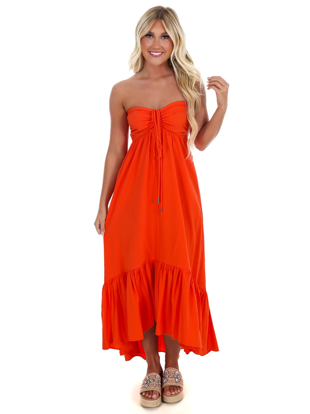 Catching Feelings Halter Midi Dress