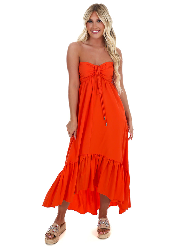 Catching Feelings Halter Midi Dress