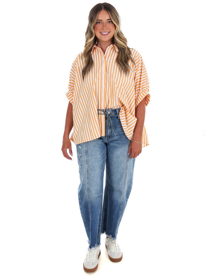 Quarterback Classic Striped Top