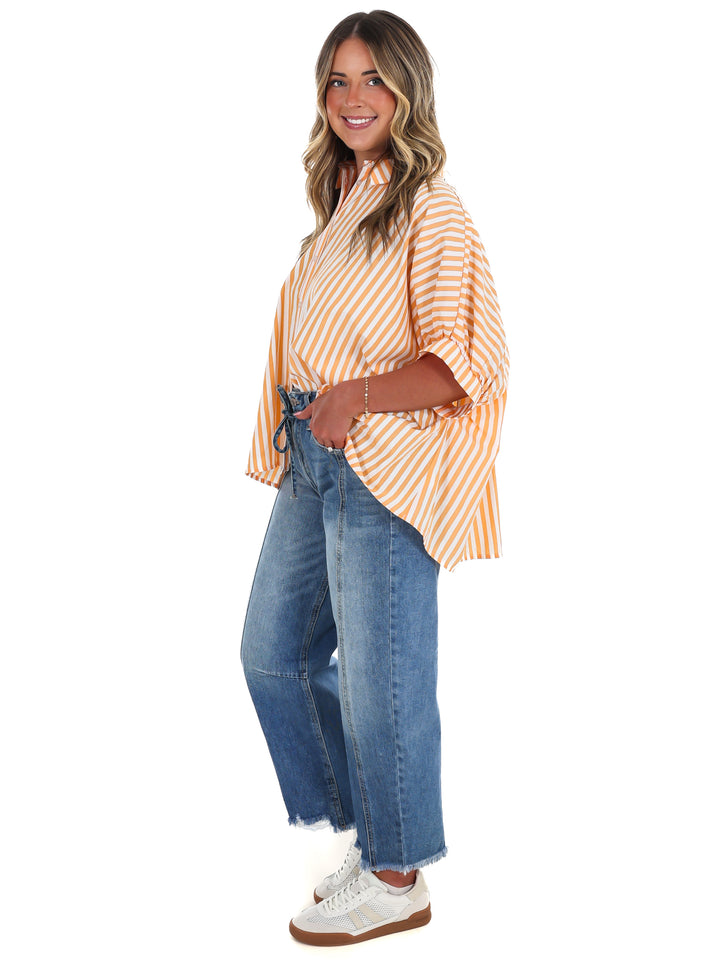 Quarterback Classic Striped Top