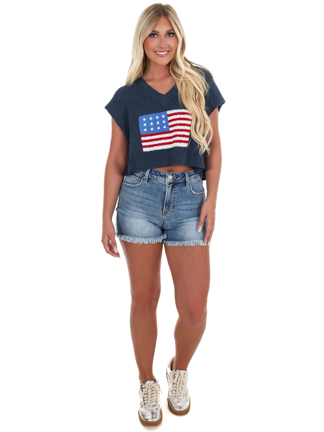 Firecracker American Flag Sweater Vest