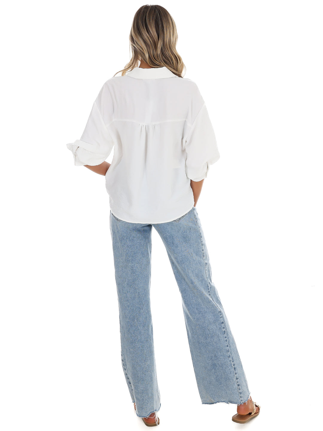 Sure Thing Button Down Top