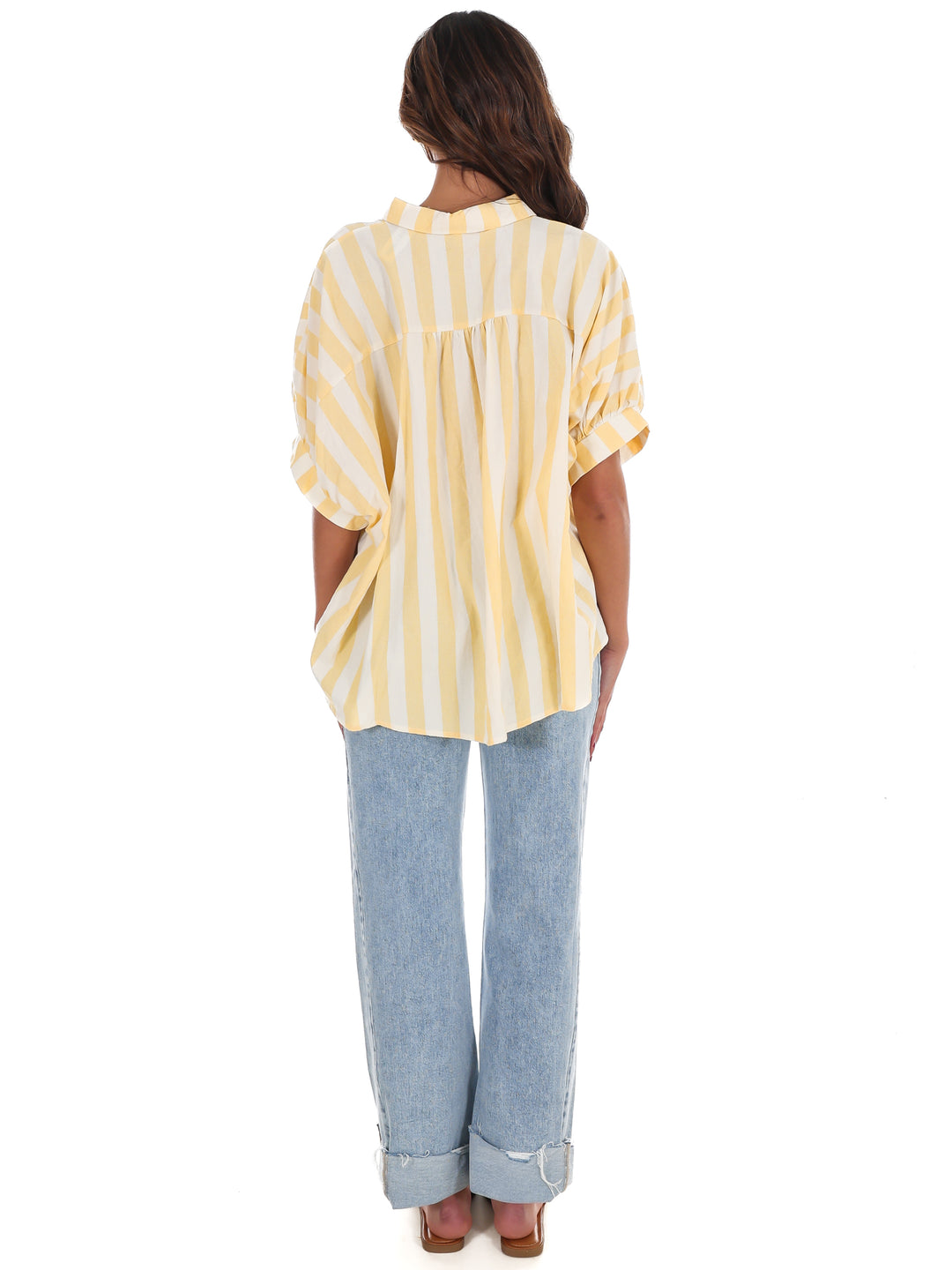 Because of You Stripe Button Down Top