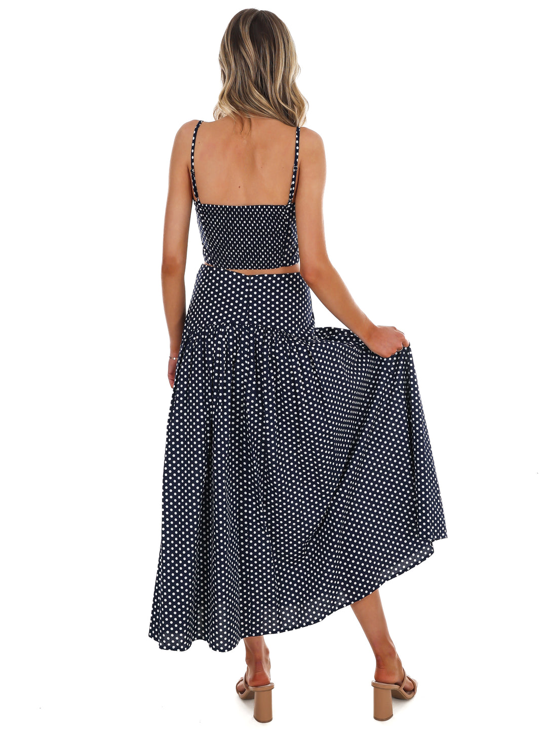 Remember Us Polka Dot Maxi Skirt Set