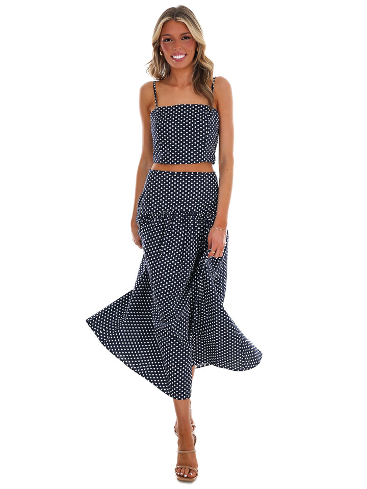 Remember Us Polka Dot Maxi Skirt Set