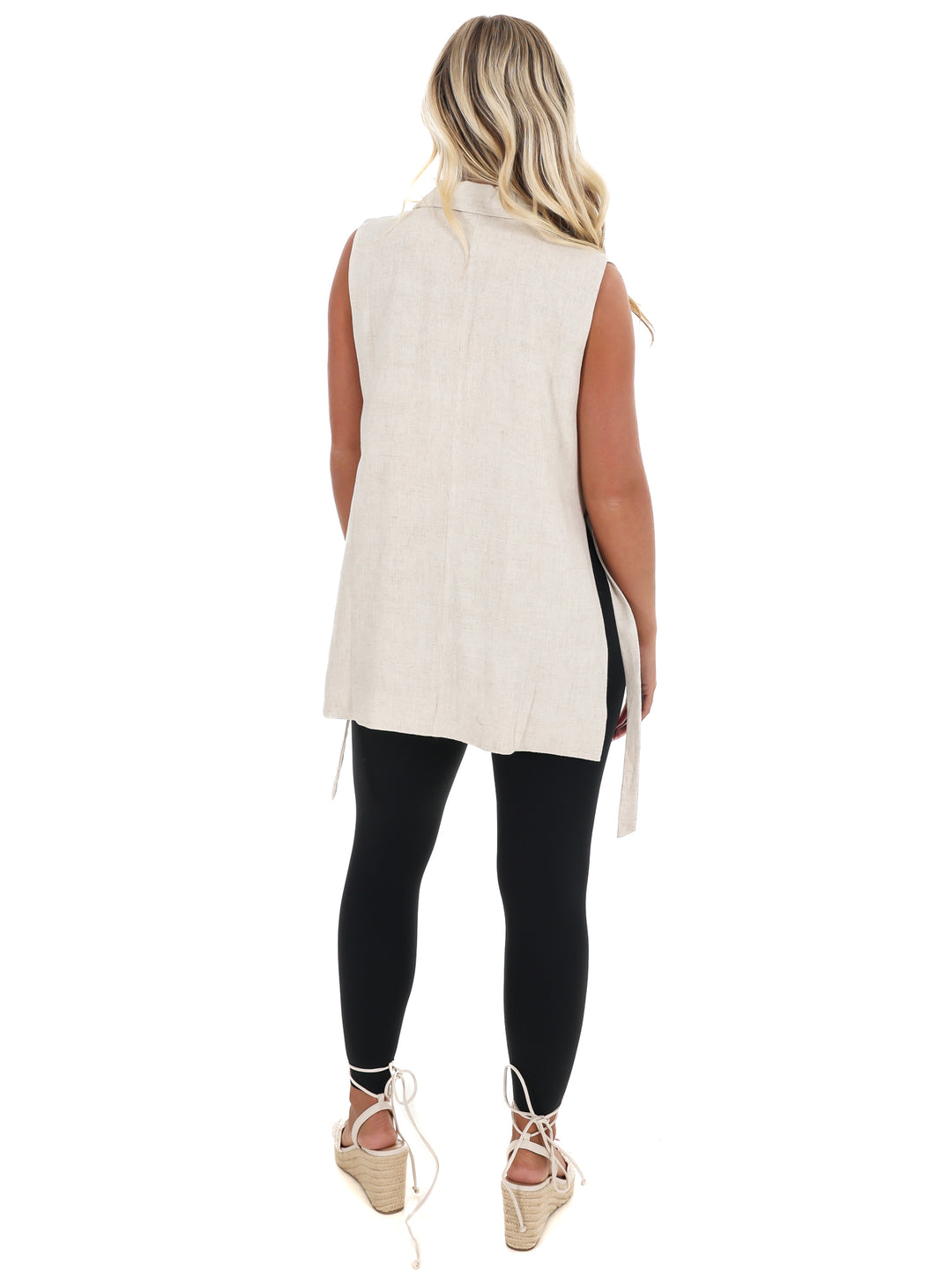 In the Long Run Linen Jacket Vest