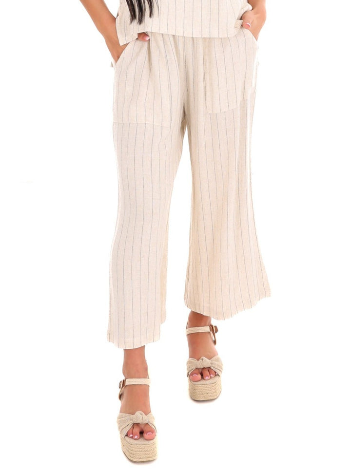 Endless Possibilities Pinstripe Cropped Pants