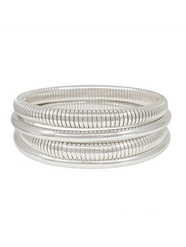 Water Resistant Ribbed Bangle Bracelet