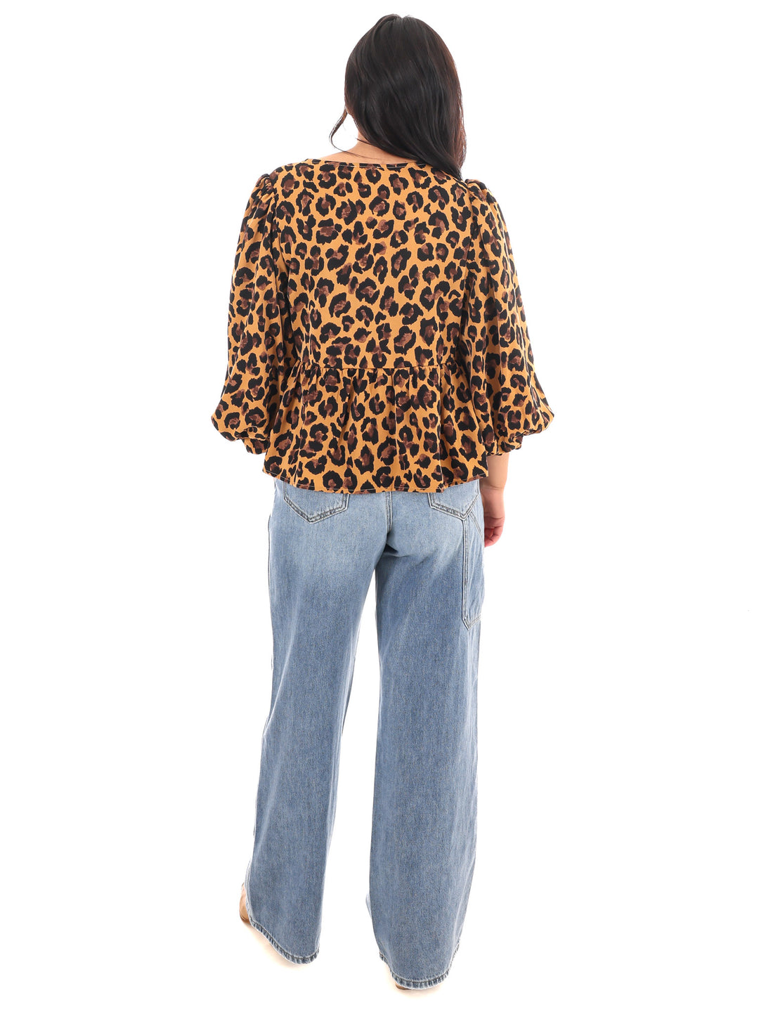 Wild Charm Leopard Peplum Top