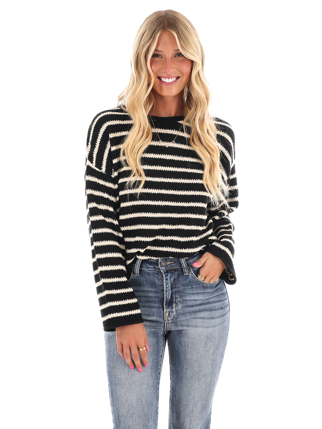 From My Heart Stripe Sweater