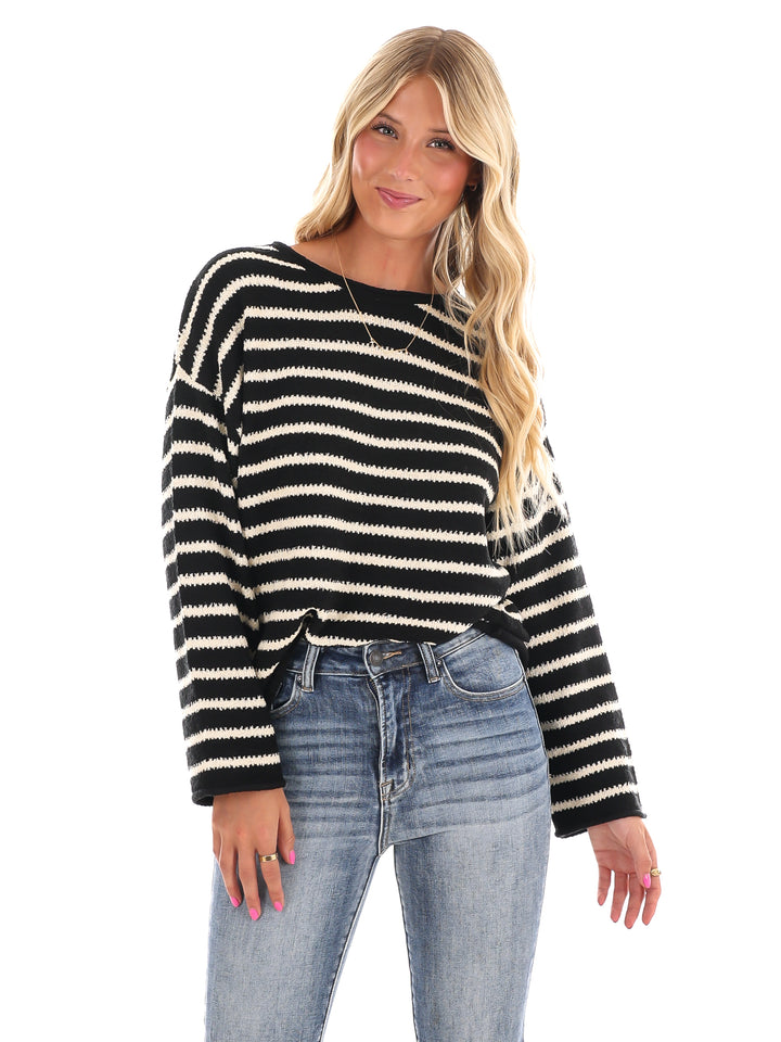 From My Heart Stripe Sweater