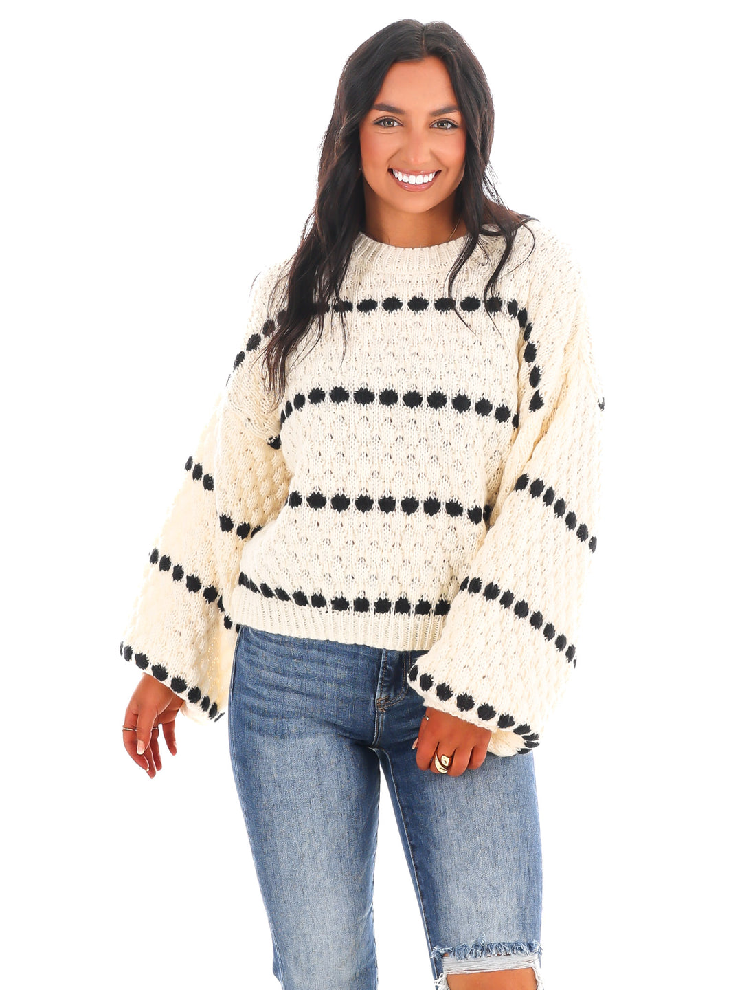 So Soft Oversized Stripe Sweater Doorbuster