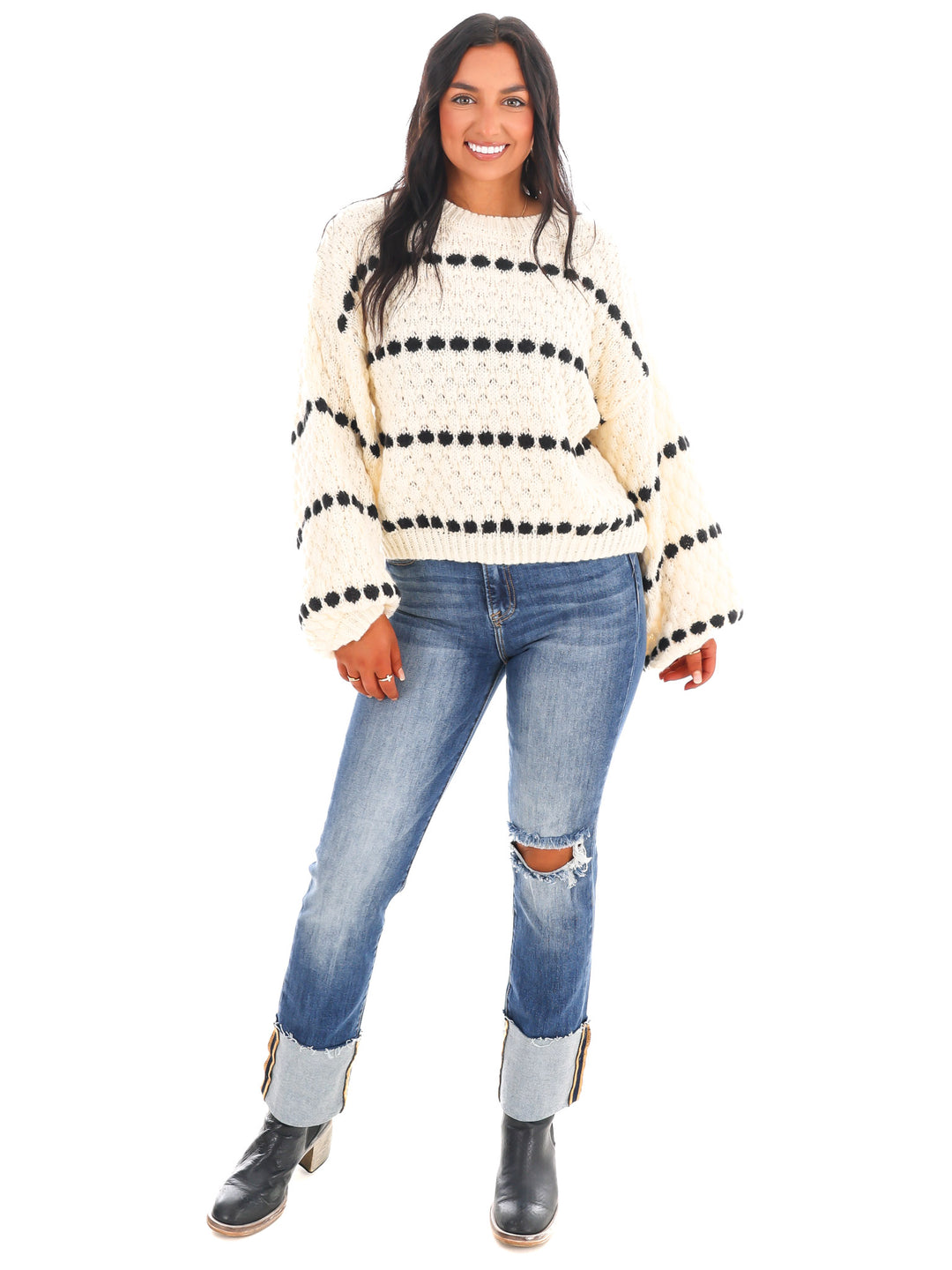 So Soft Oversized Stripe Sweater Doorbuster