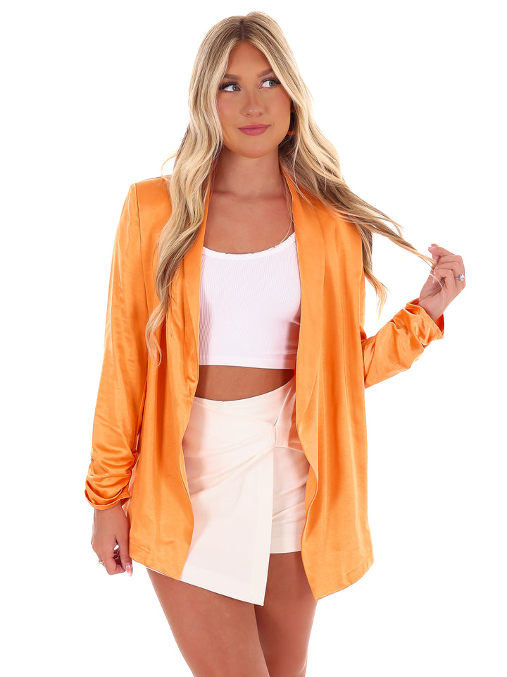 Scream and Shout Satin Blazer