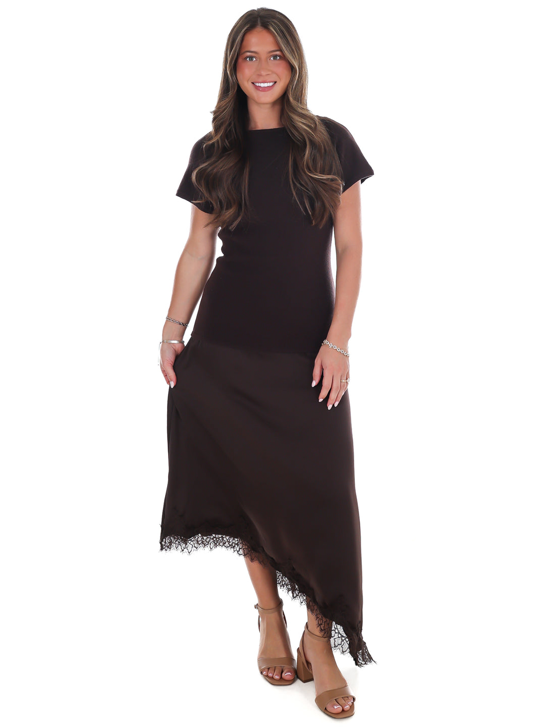 Pretty Details Asymmetrical Midi Dress