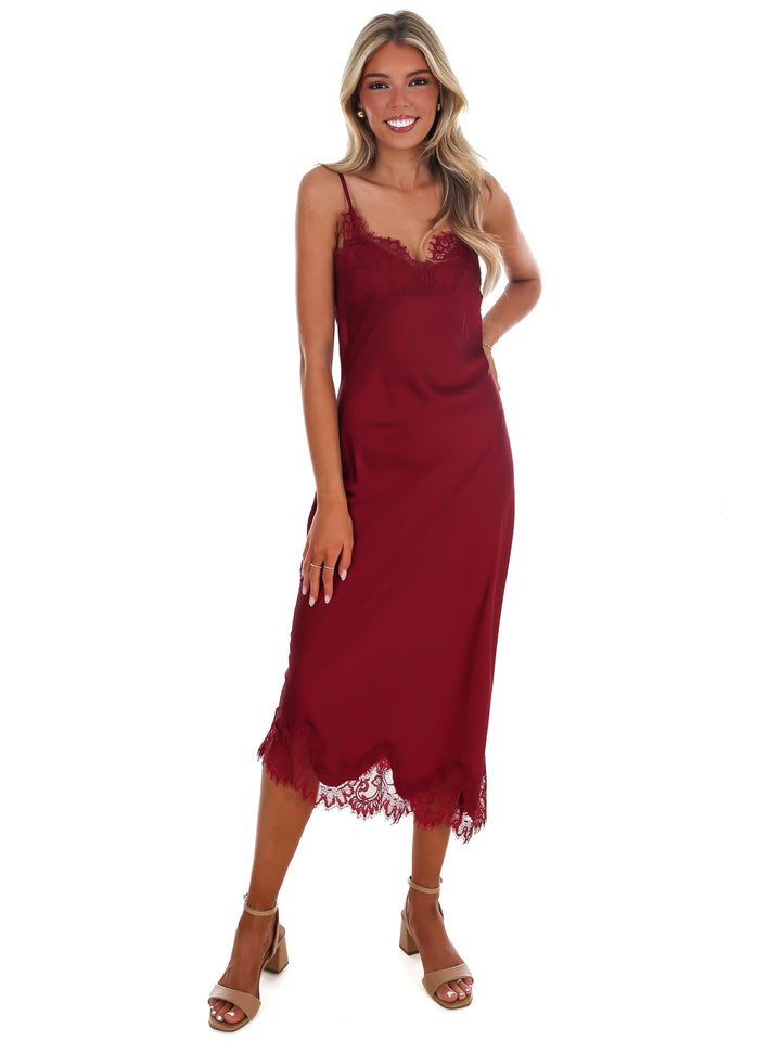 Satin Romance Midi Dress