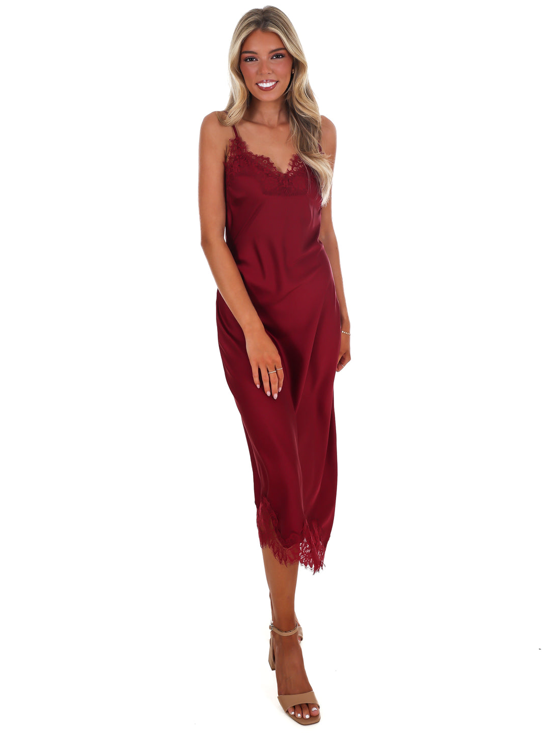 Satin Romance Midi Dress